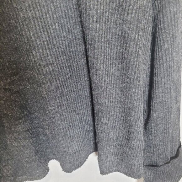 Zara Womens Sweater Med Ribbed Gray Embroidered Sequined NWT - Picture 6 of 9
